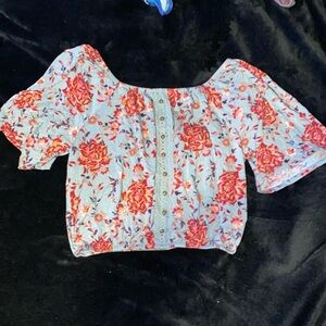 Mudd floral crop top